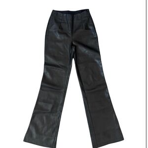 Black Faux Leather Flare Pants ASOS size 4